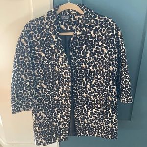 Cheetah print pea coat